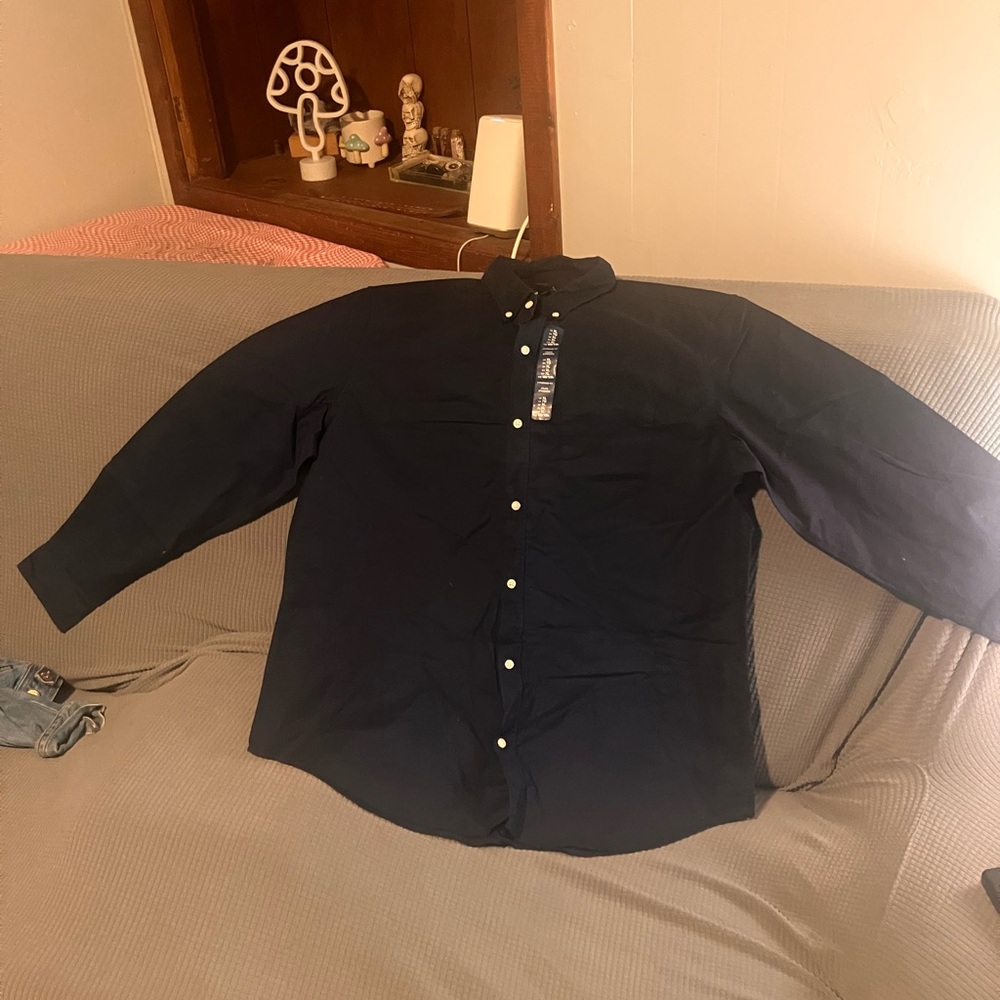 Men’s gap Navy Button-Up Shirt new with tags